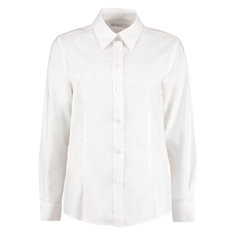 white womens office workwear shirt kk361