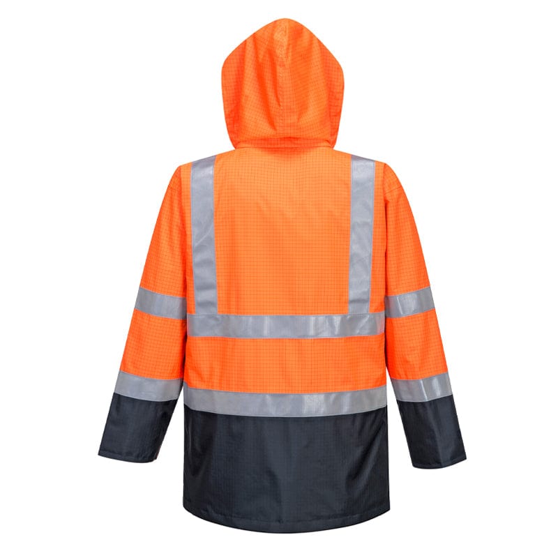wind and rain protected flame resistant jacket