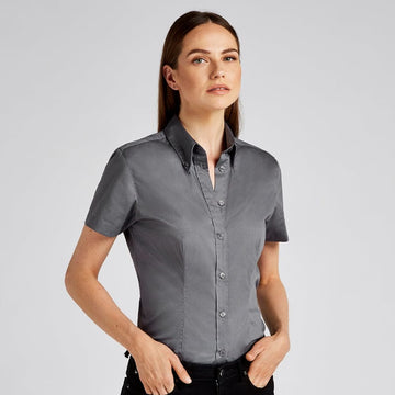 Women's Corporate Oxford Blouse Short Sleeved KK701