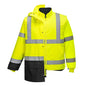 yellow black hi vis jacket