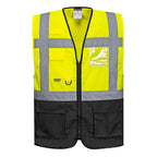 yellow black portwest warsaw vest