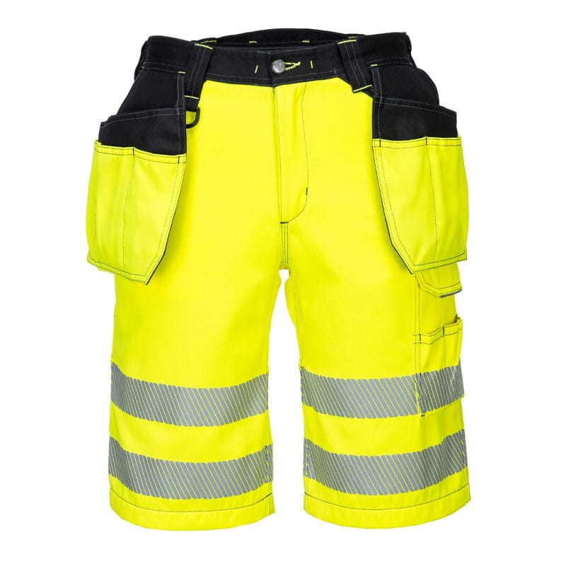 yellow black pw343 shorts