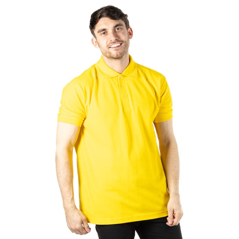 yellow easycare comfort pique polo