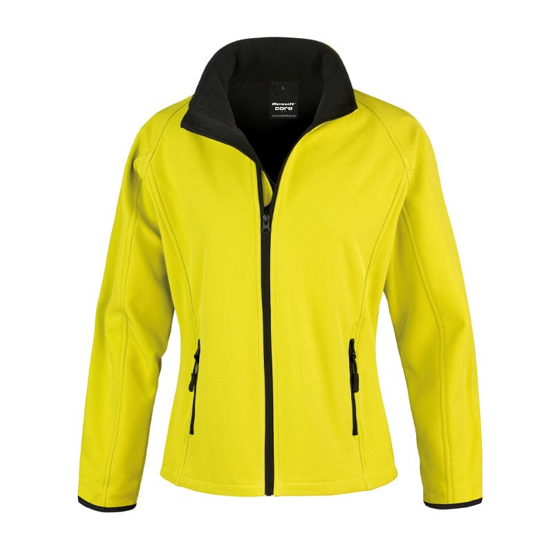 yellow full front zip jacket