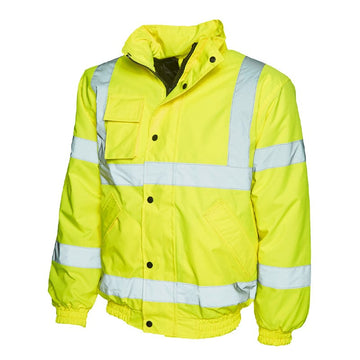 yellow hi vis bomber jacket