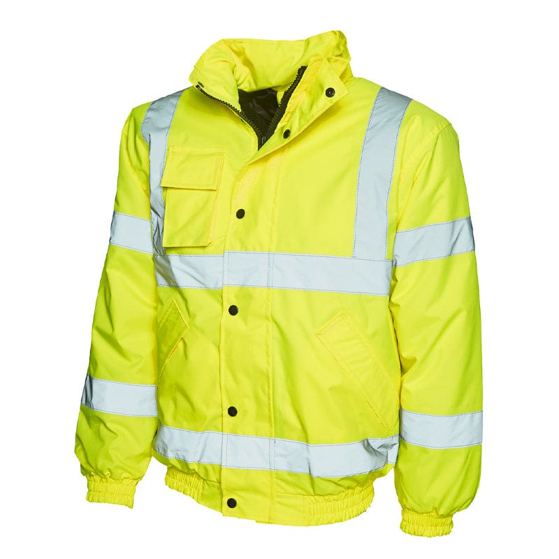 yellow hi vis bomber jacket