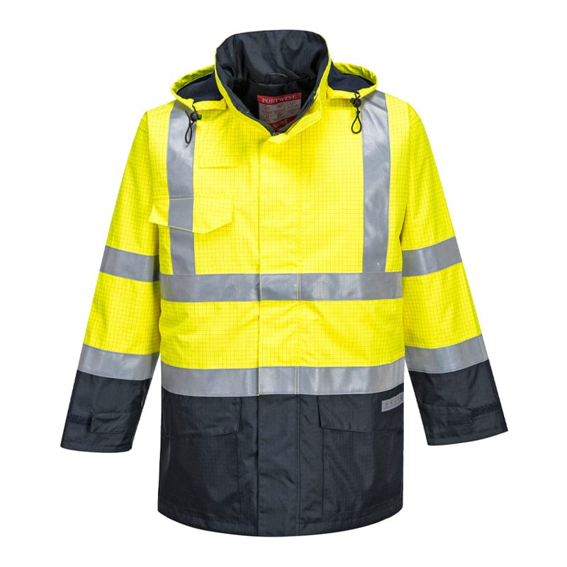 yellow high vis flame resistant jacket