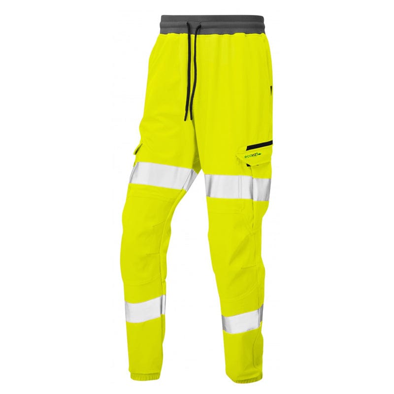 yellow high vis tapered leg joggers