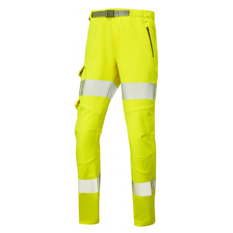 yellow leo workwear hi vis trousers