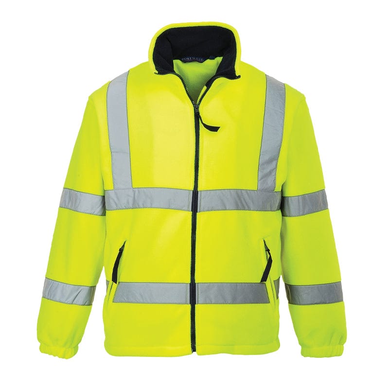 yellow mesh lined fleece