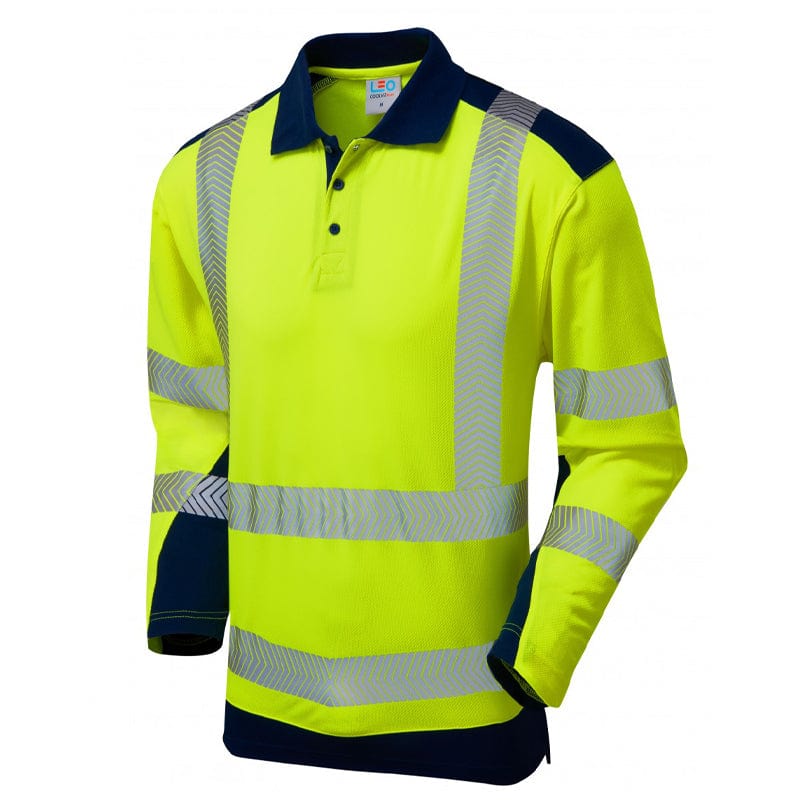 yellow navy coolviz polo