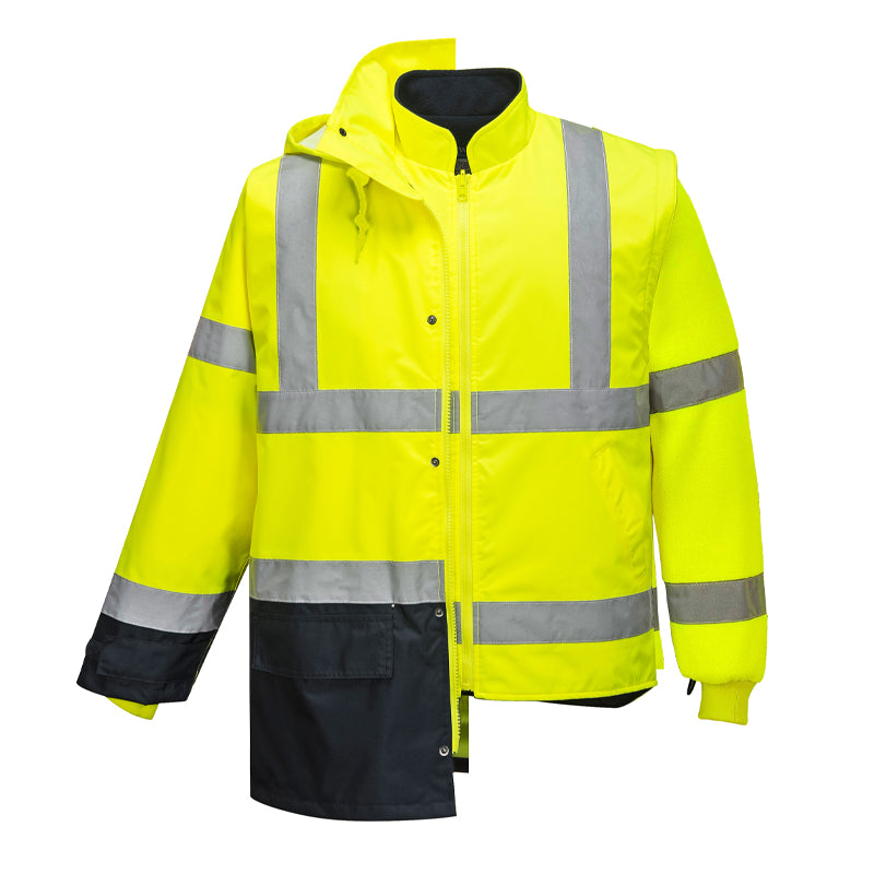 yellow navy hi vis jacket s768