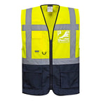 yellow navy lightweight waistcoat