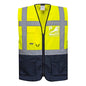 yellow navy lightweight waistcoat