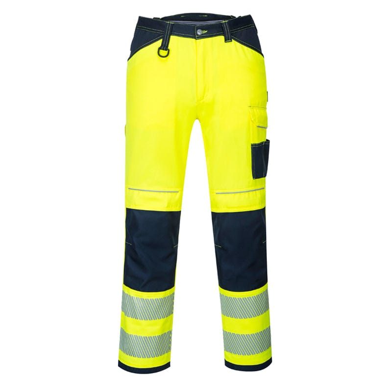 yellow navy portwest hi vis trousers