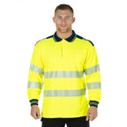 yellow navy t184 polo