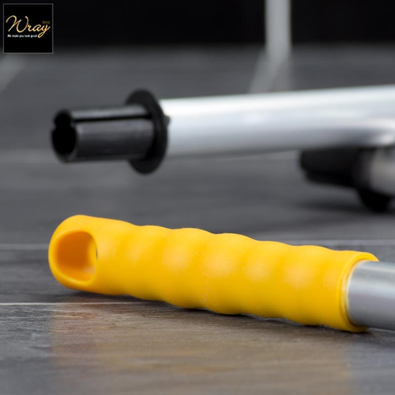 yellow push socket mop handle