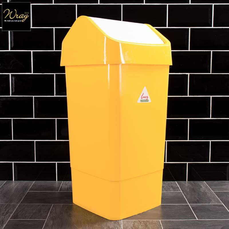 yellow slimline swing bin